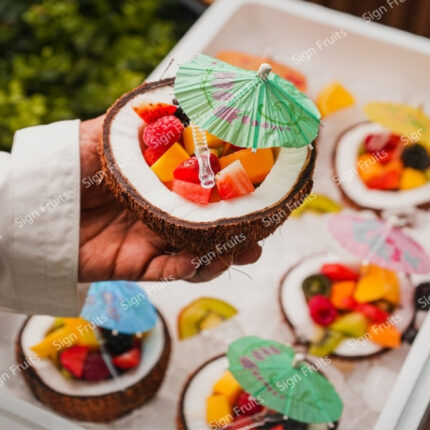 Coconut Box With Fruits